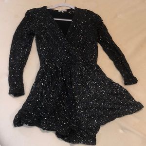 Sparkly long sleeve romper